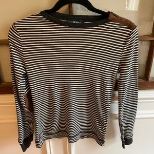 3 for $20, $5.95 shipping! Ralph Lauren long sleeve top with suede accents